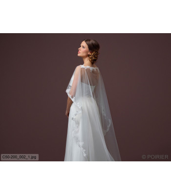 Soft Tulle Cape With Train C50-200 