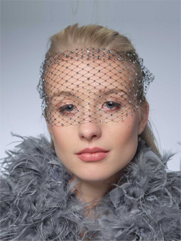 Bridal Birdcage with Strass stones BB-76037